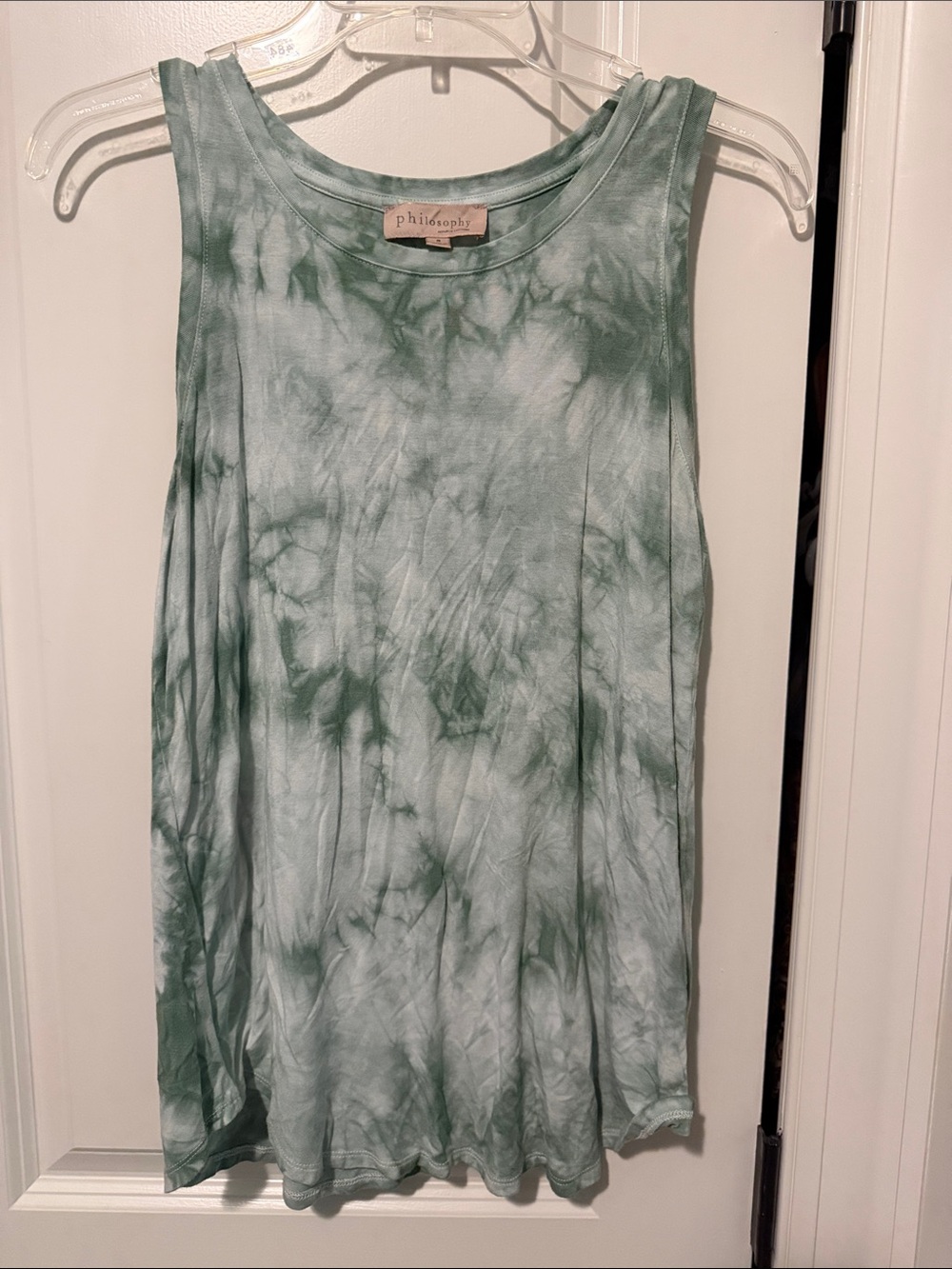 Philosophy size Small Green Tie-Dye Viscose Tank Top super soft!